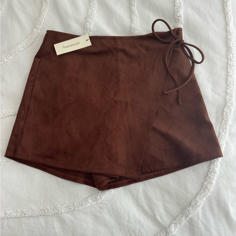 Miami Brown Skorts with Wrap Design